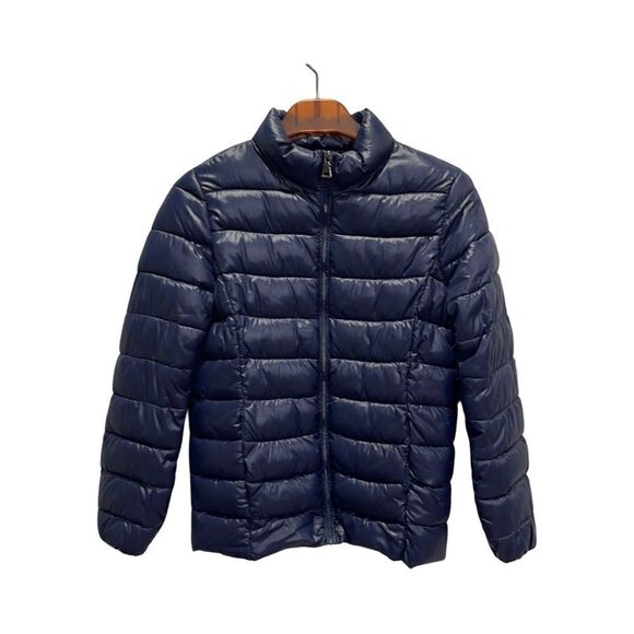 AQUA PACKABLE DOWN  PUFFER JACKET. NAVY BLUE - Picture 1 of 4